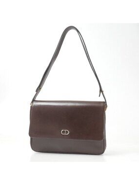 Dior Vintage Shoulder Bag Leather CD Logo